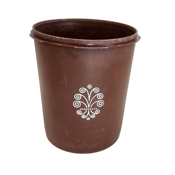 Vintage Brown Tupperware Canister 807-13 No lid Replacement Part, Made in the US - Picture 2 of 14